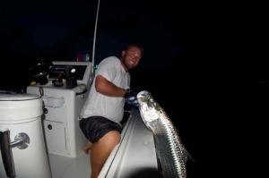 Night time tarpon fishing 